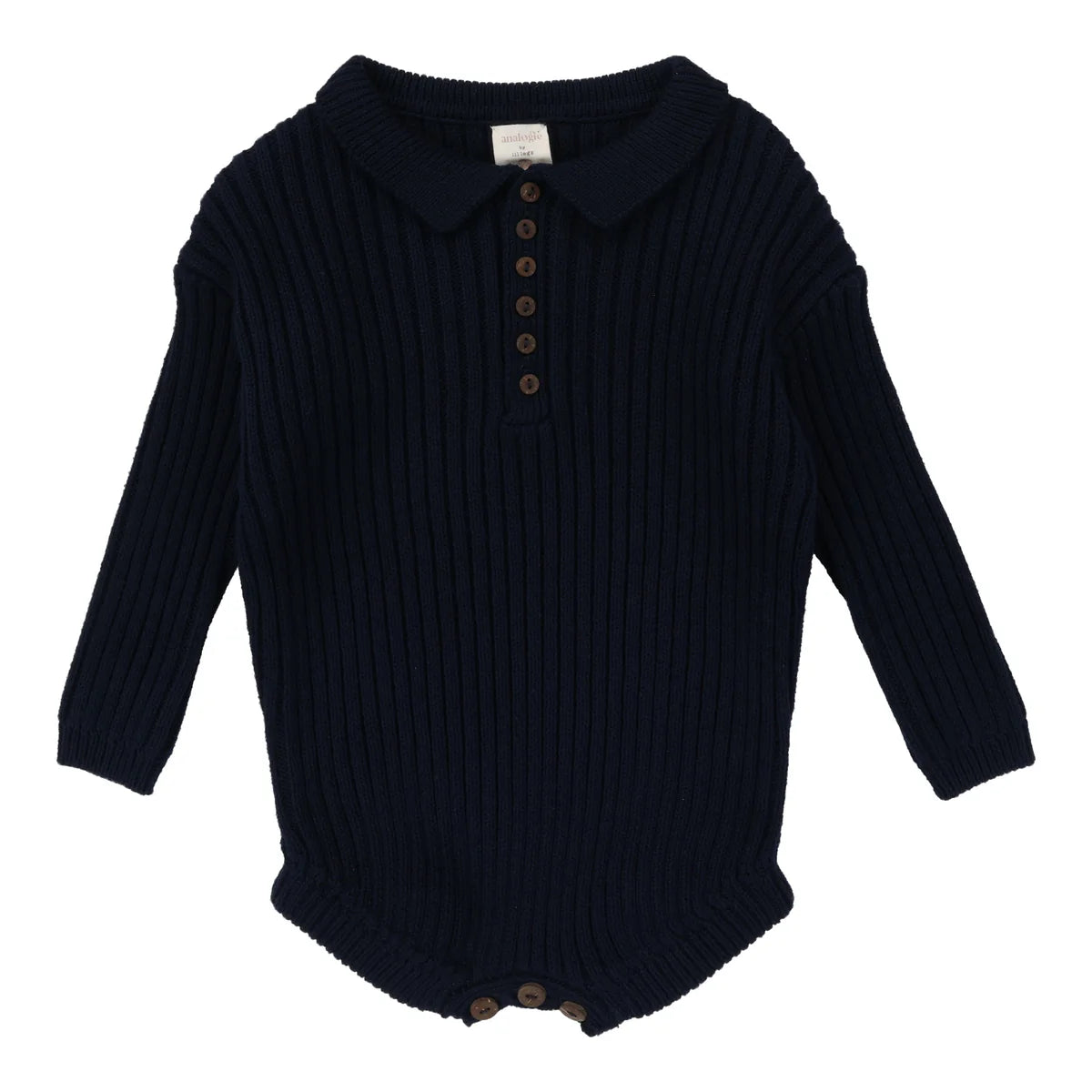 Boys Knit Romper - Navy