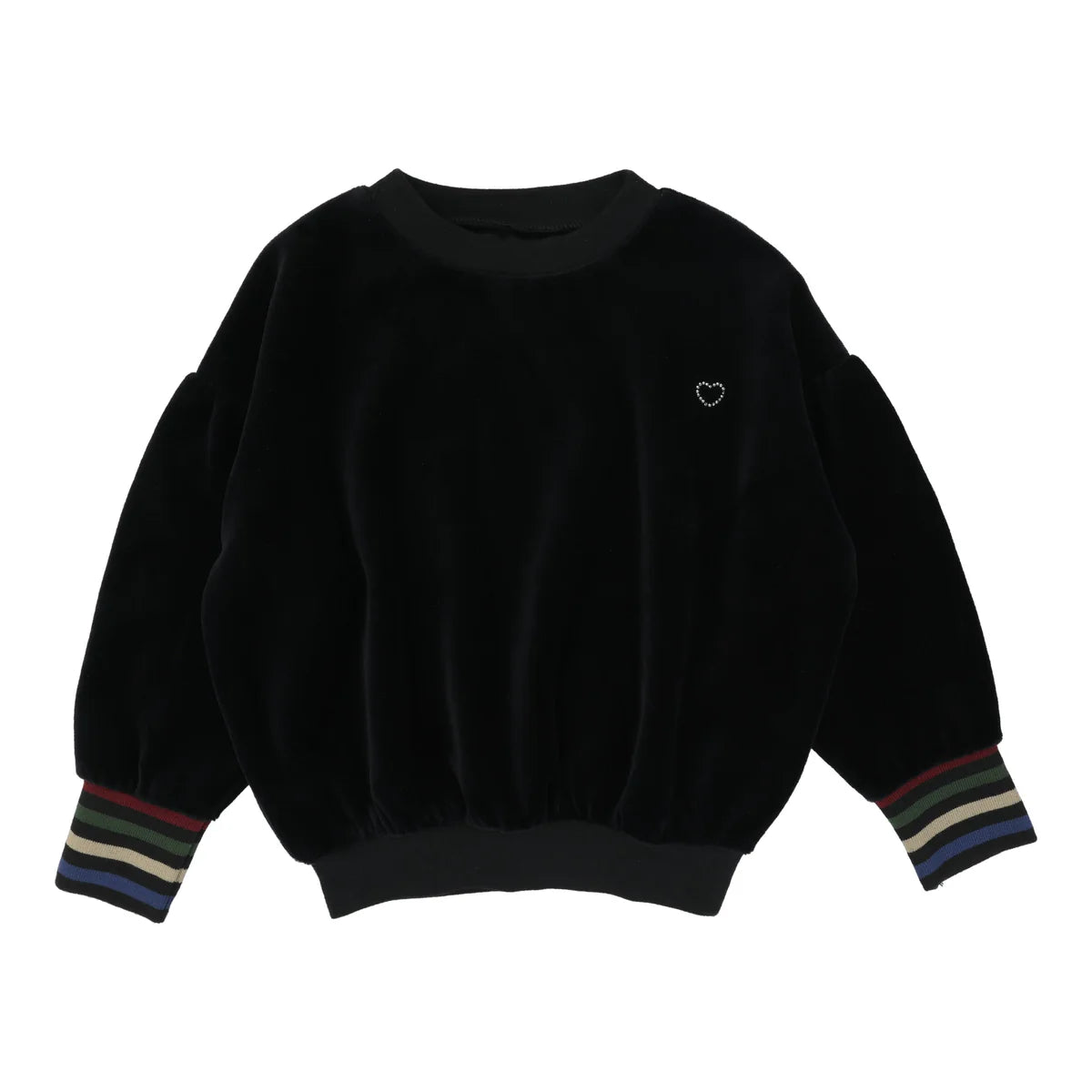 Girls Velour Black Sweatshirt