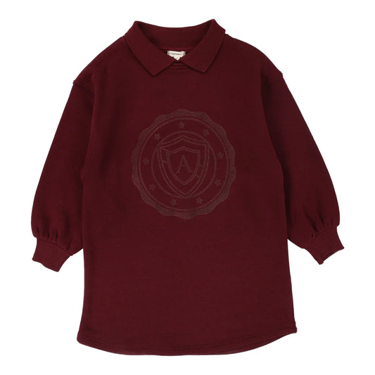 Logo Sweatshirt Dress - Burgundy