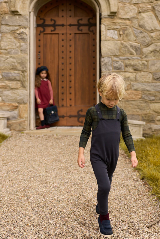Boys Bodysuit & Overalls – Navy – French Terry Scottish