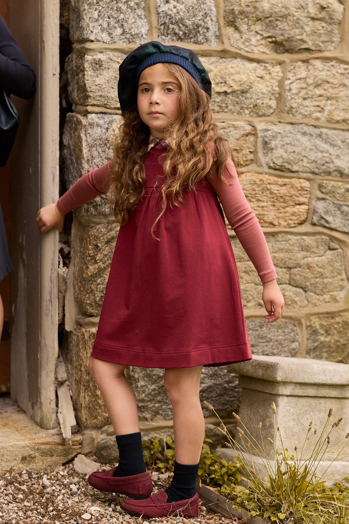 Girls Jumper – Pink – French Terry Scottish