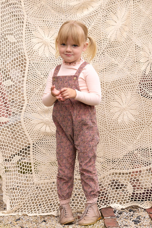 Girls Overalls – Pink – Liberty