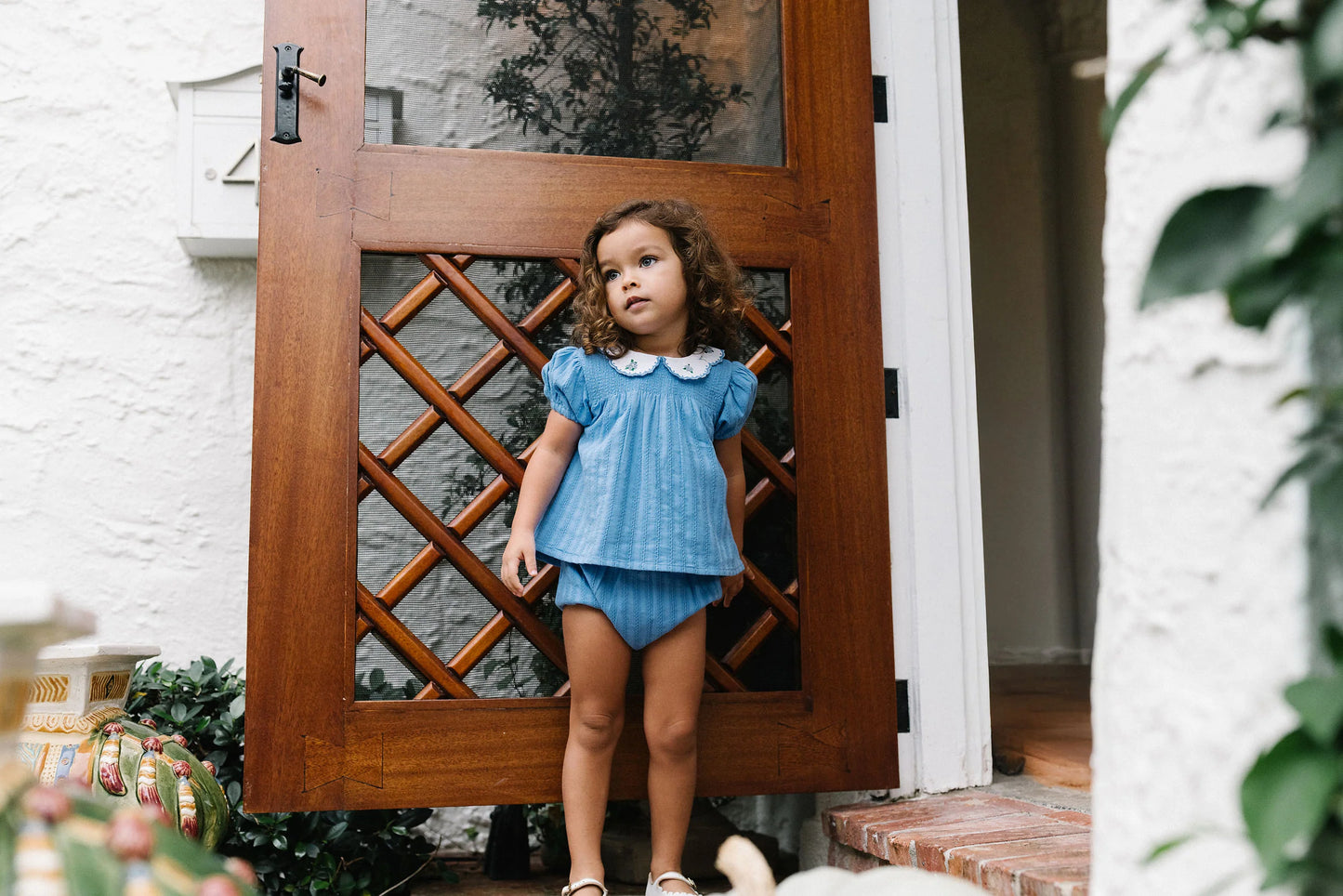 Smocked Set- Fresh Blue