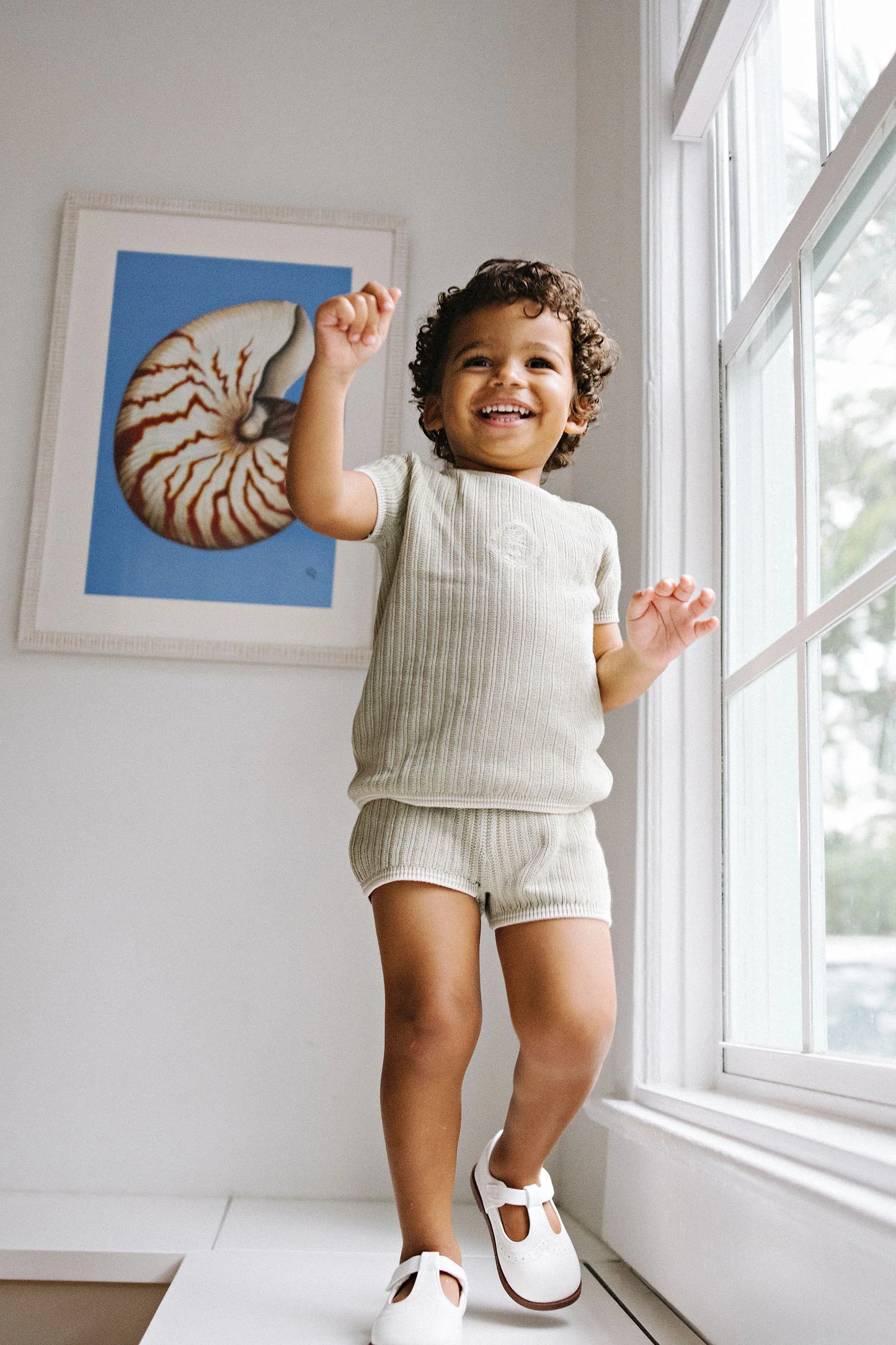 Shrub Green Boys Knit Emblem Set