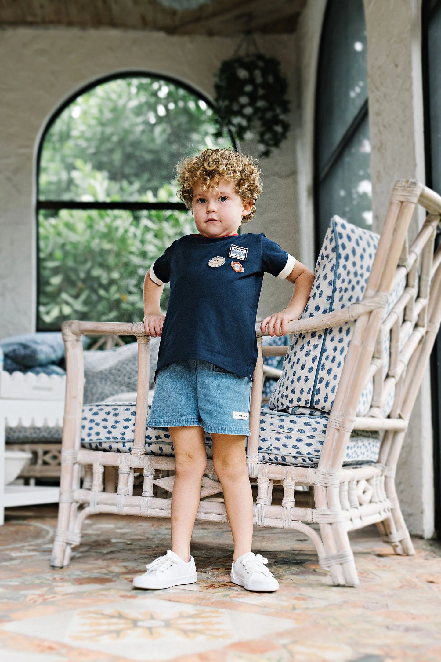Patch Applique Tee- Navy