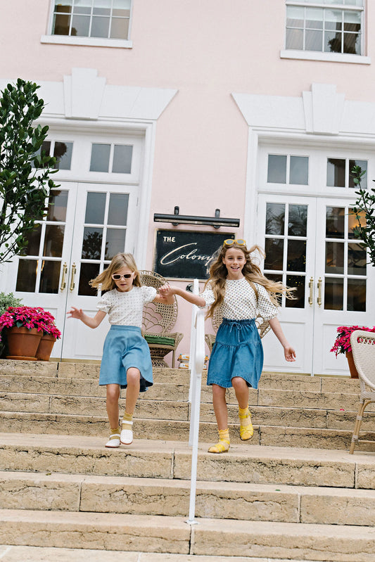 Puff Sleeve 3/4 Tee- Primary Floral