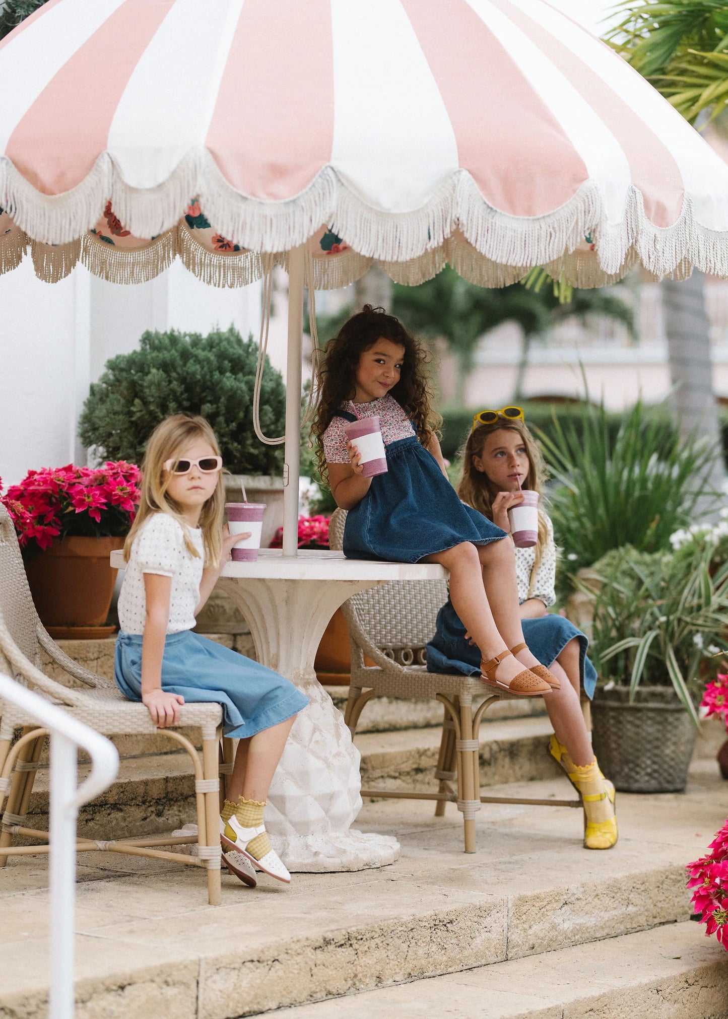 Mid Blue Wash Denim Suspender Jumper