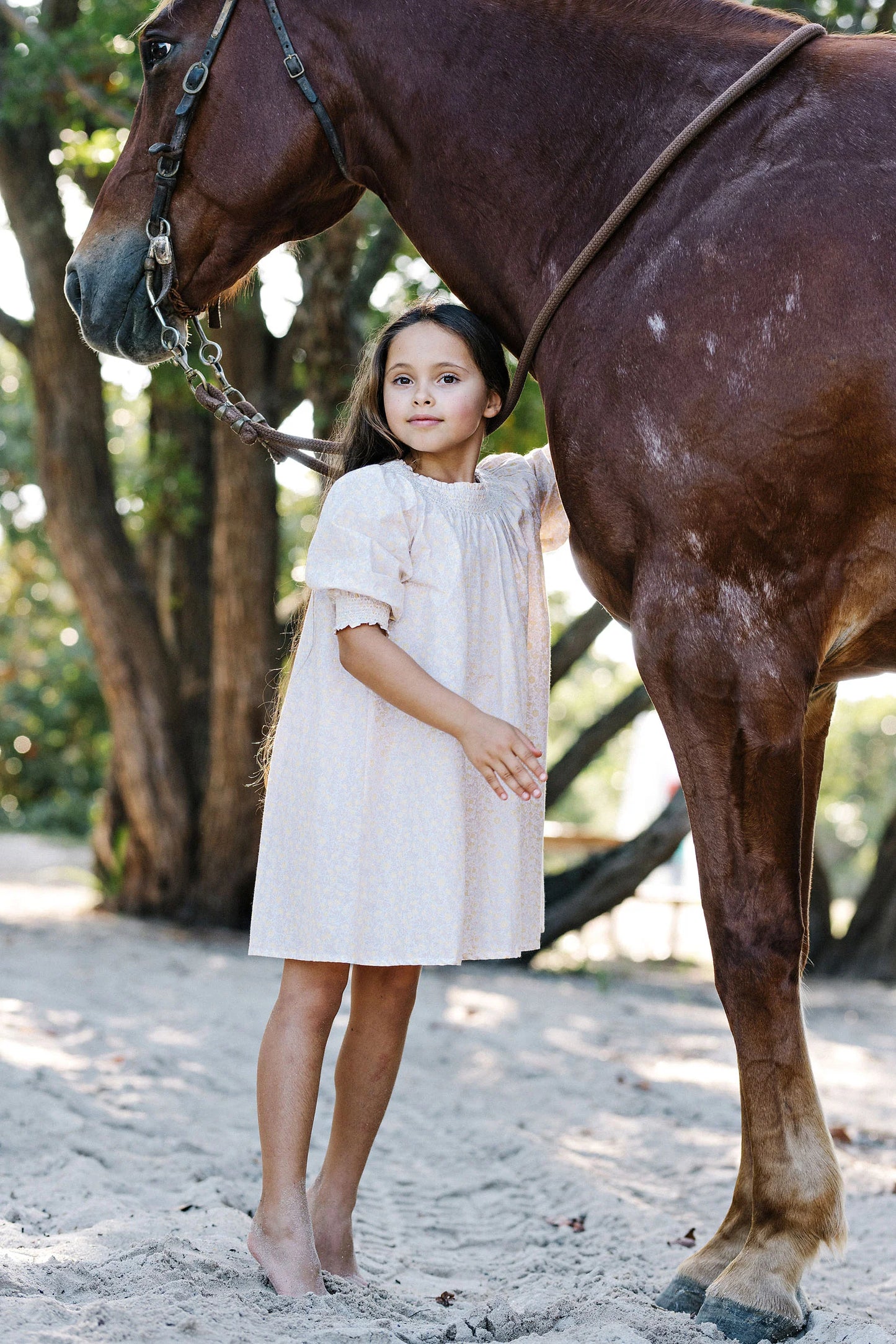 Sunny Blossoms 3/4 Sleeve Dress