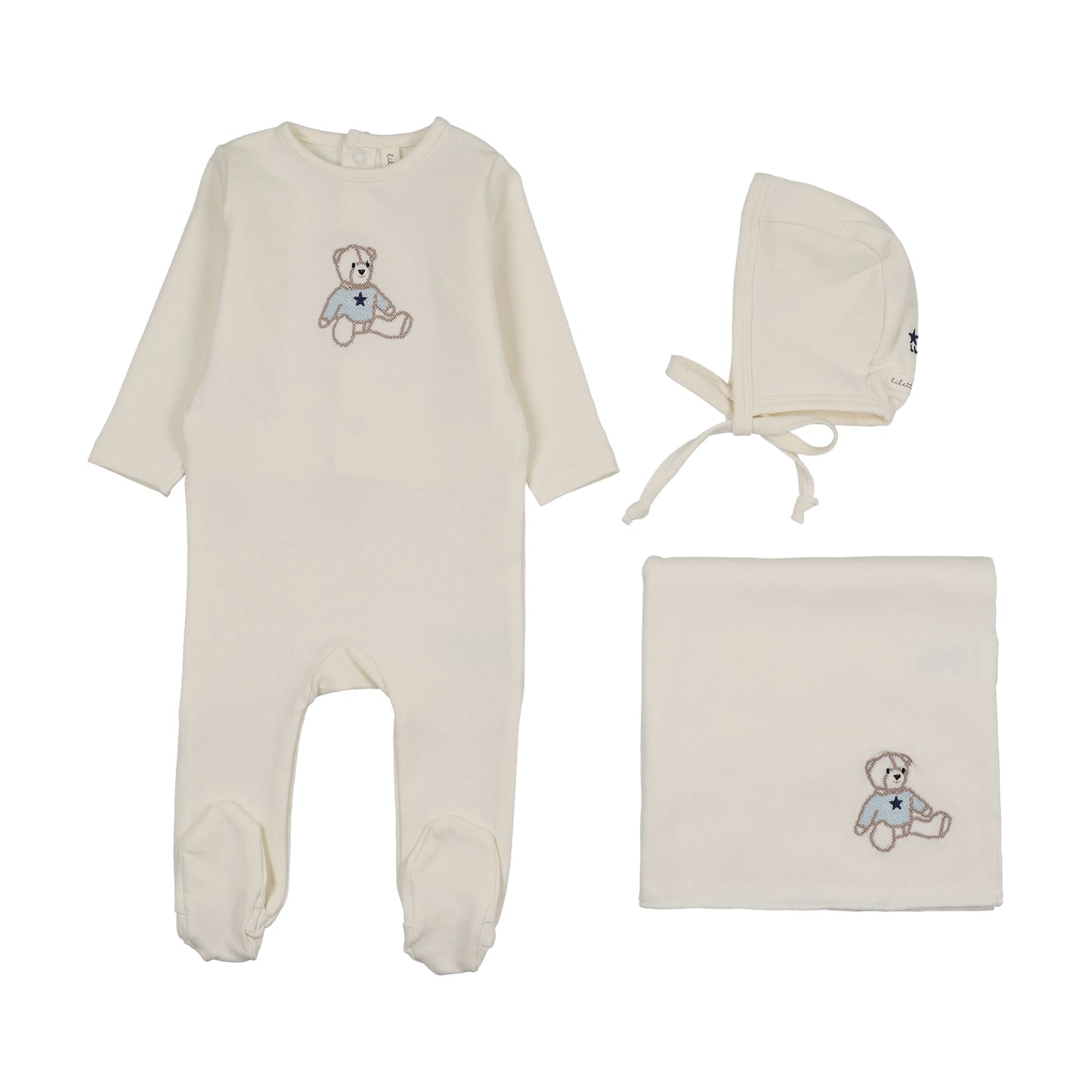 Sweet bear layette set- Blue