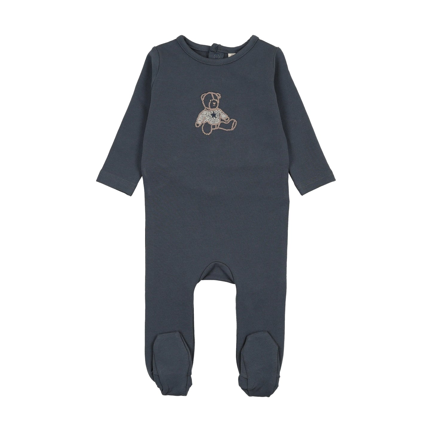 Sweet bear footie- Off Navy