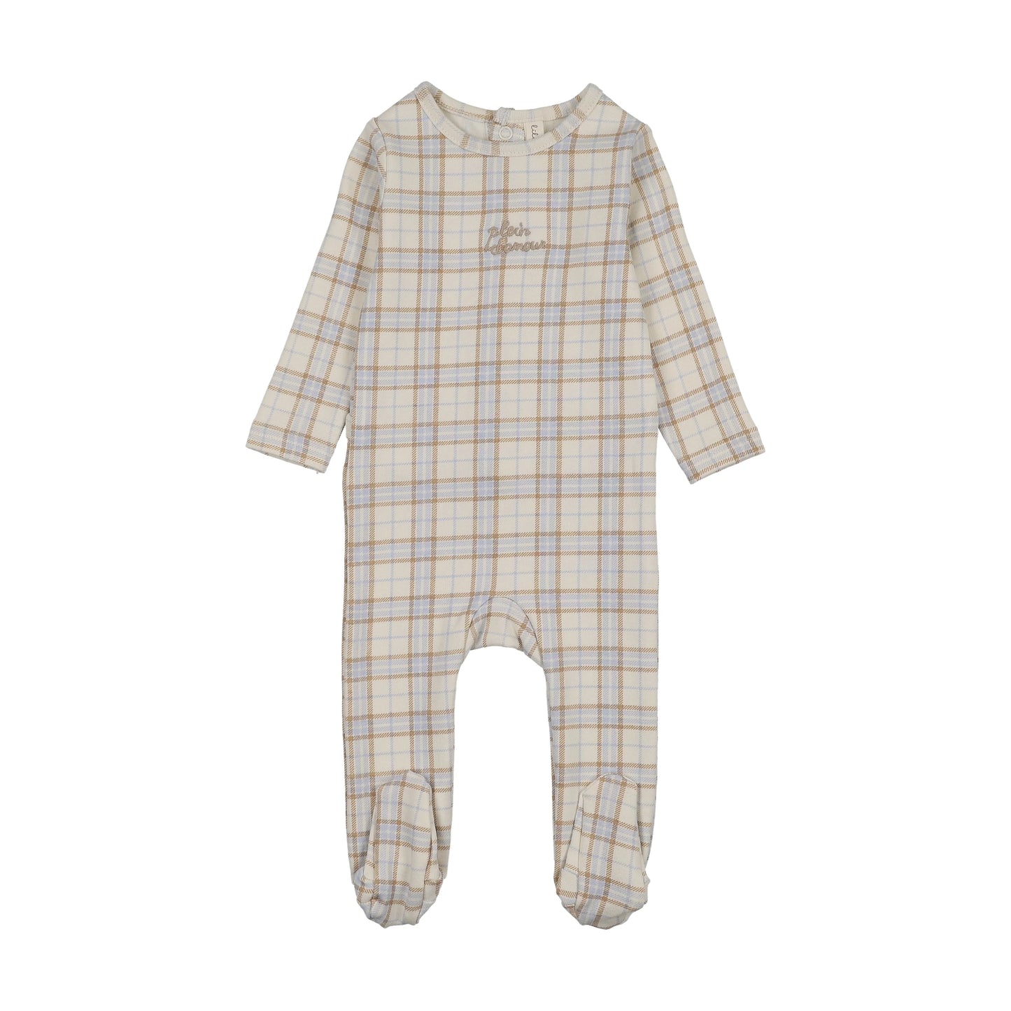 Tartan print footie
