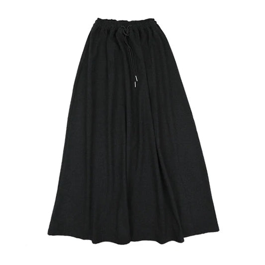 Dara Drawstring Black Skirt