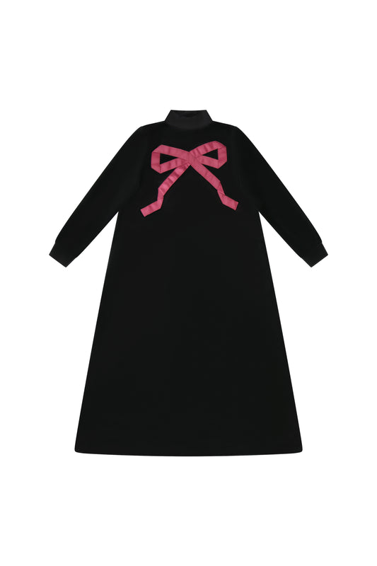 Raspberry Ribbon Bow Maxi - Long Length