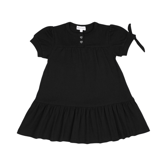 Black Short maxi short sleeve Dress