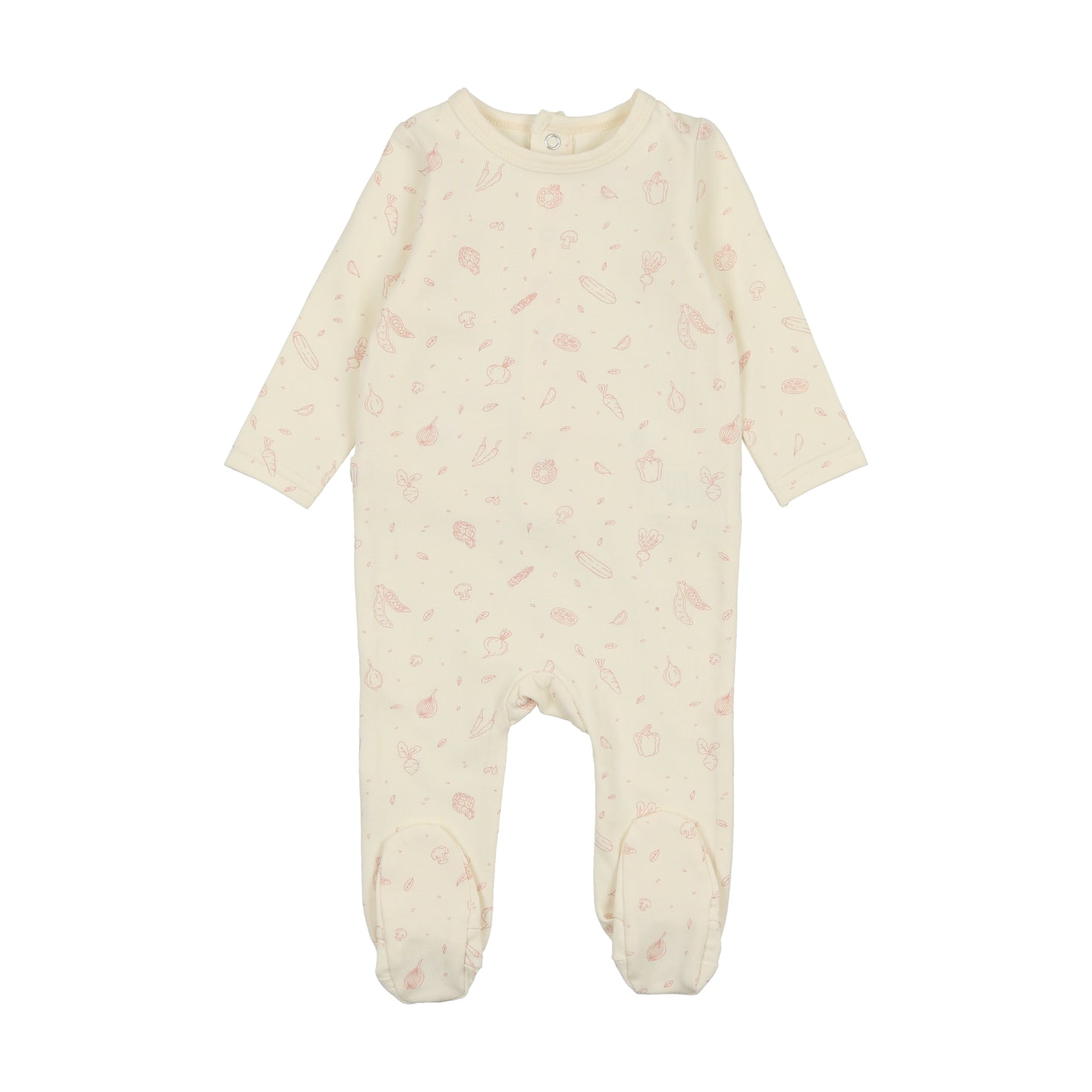 Multi Garden Footie Cream/Pink