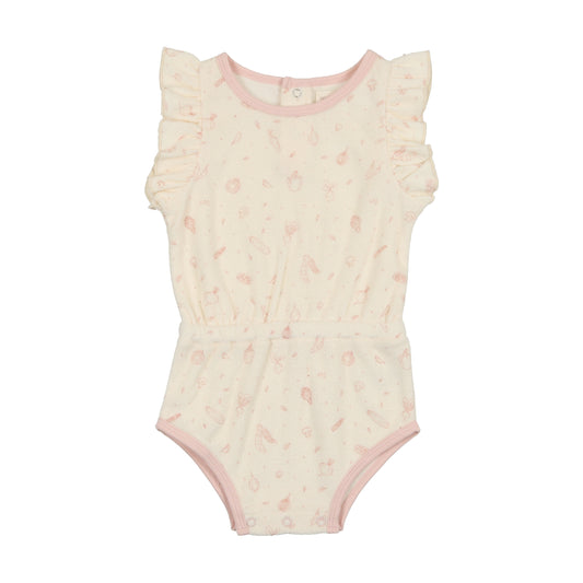 Multi Garden Romper Cream/Pink