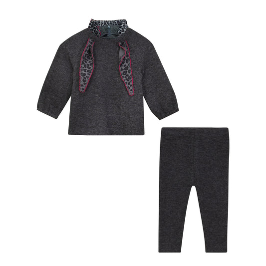 TIE DETAIL KNIT  SET
