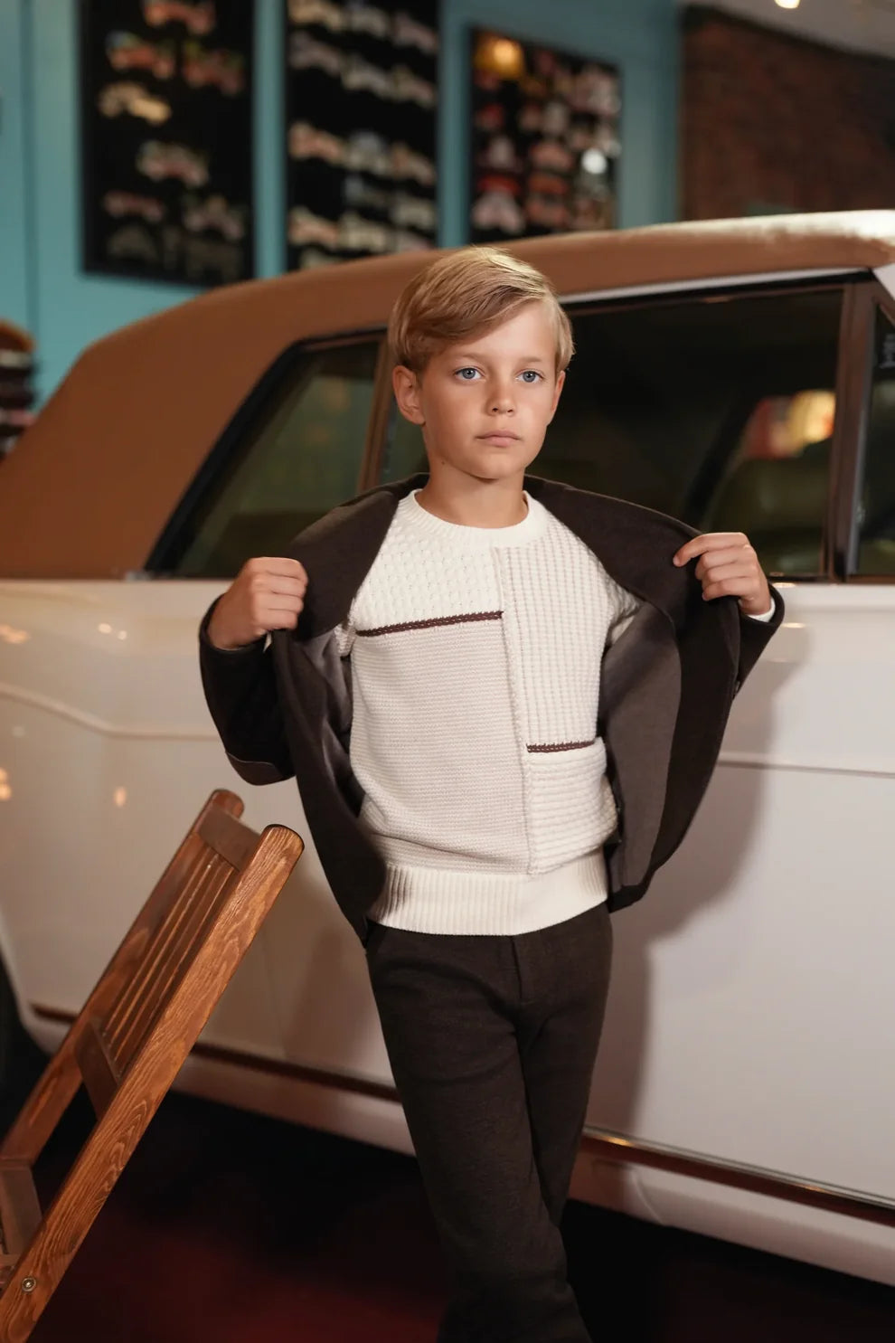 Benjamin Cocoa Mix Knit Sweater