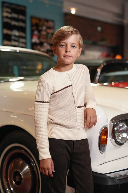 Benjamin Cocoa Mix Knit Sweater