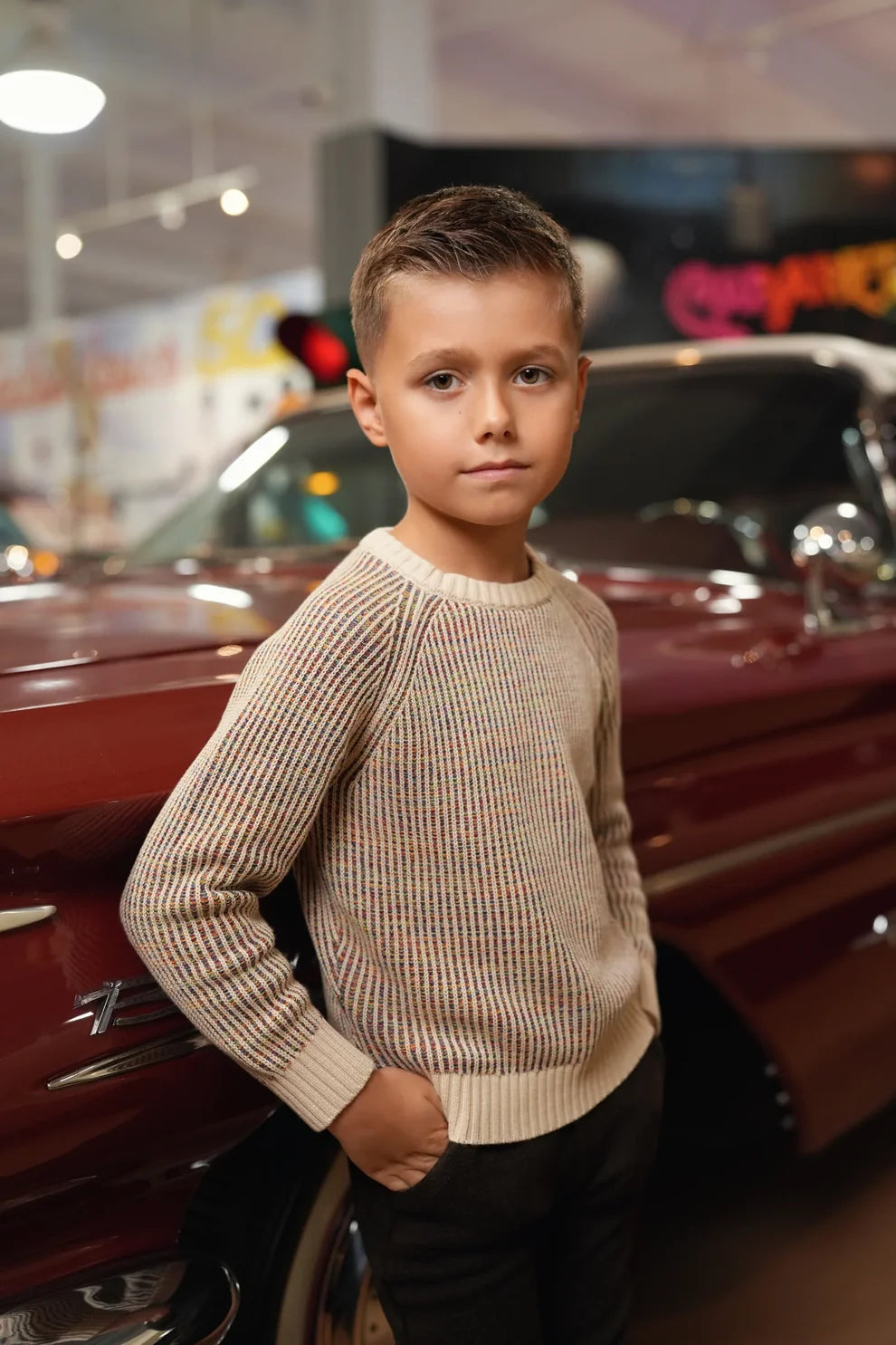 Arthur Cocoa Multi Sweater
