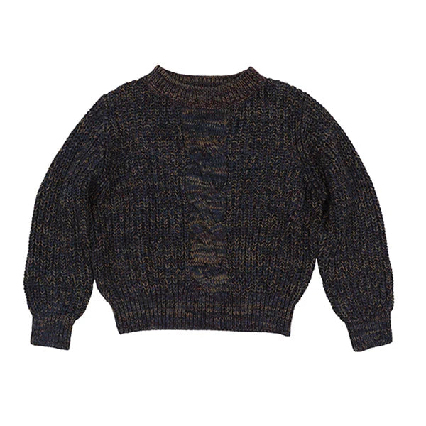 Blaise Midnight Center Front Cable Sweater