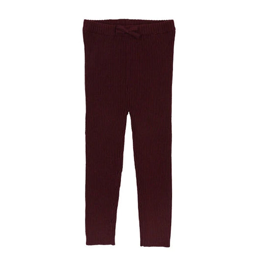 Wine Knit Leggings