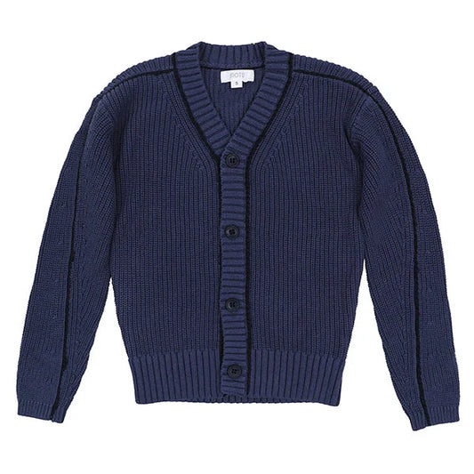 Bo Blue Piped Cardigan