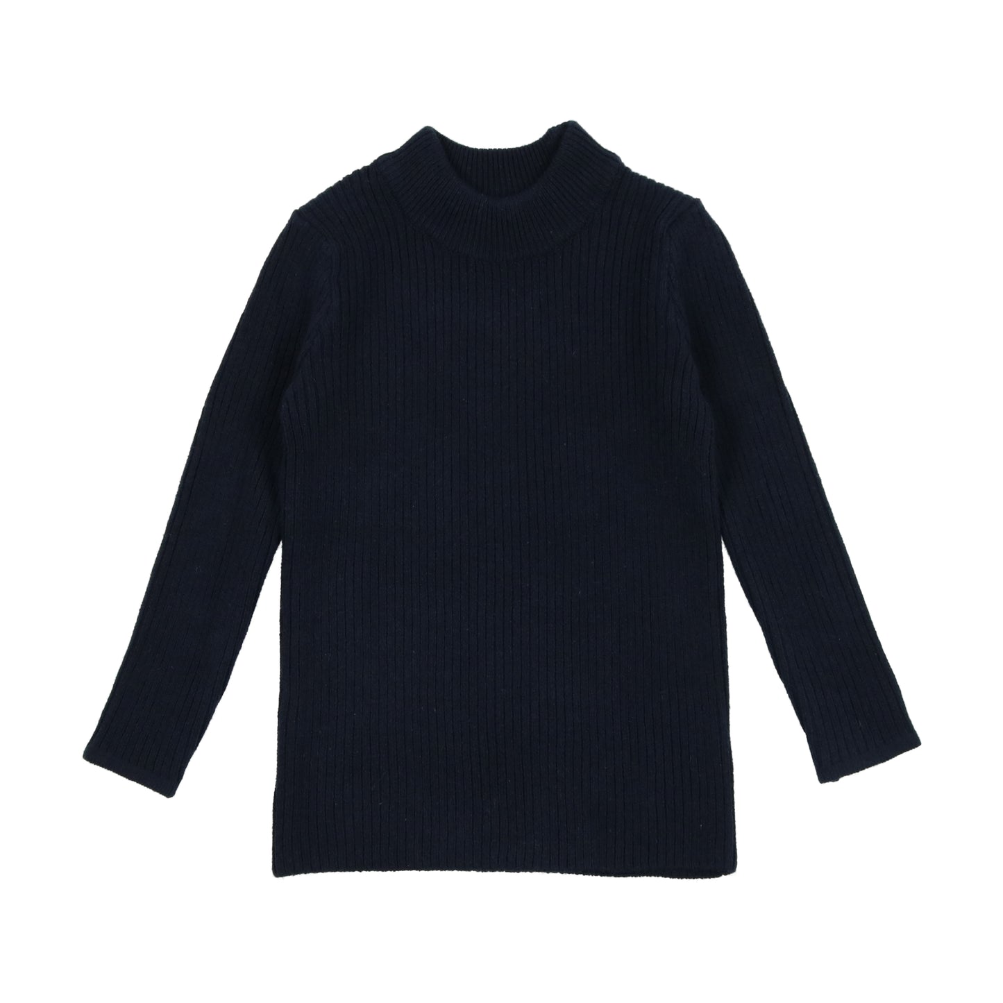 Knit Mock Neck Navy