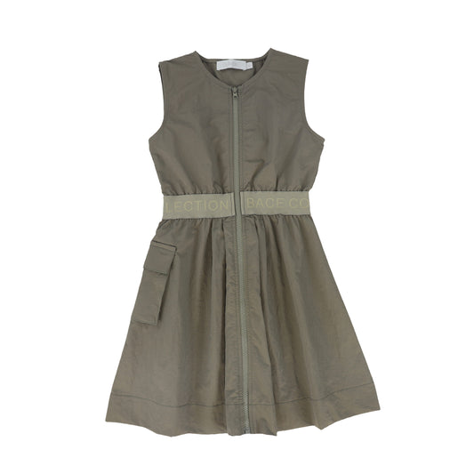 Zipper Cargo Jumper- Olive