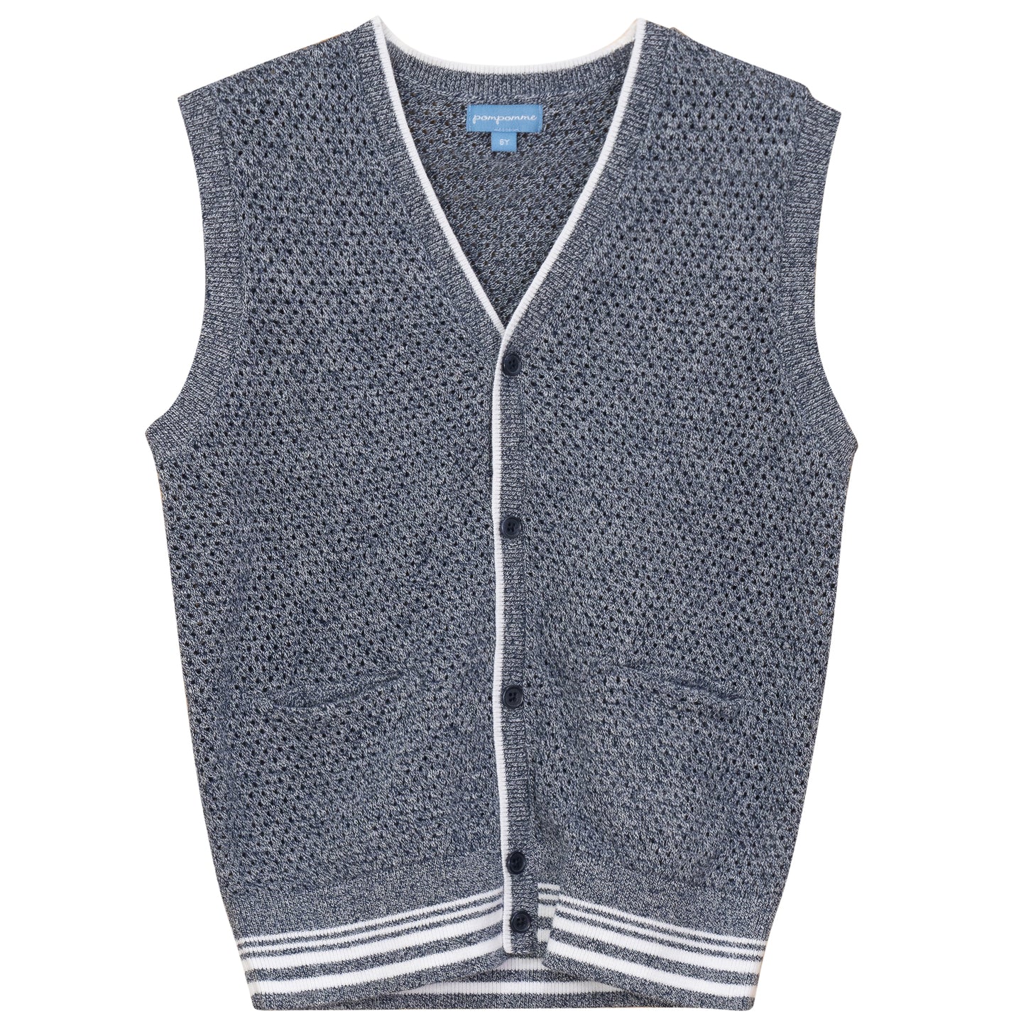 Pointelle Vest Navy