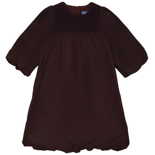 TAFFETA BUBBLE HEM DRESS- Fig