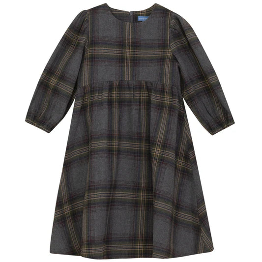 PLAID DRESS GREY