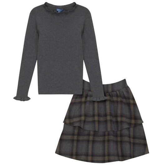 PLAID SET GREY