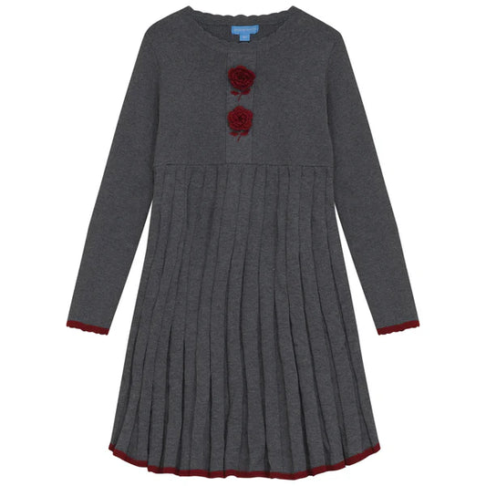Crochet Flower Knit Dress