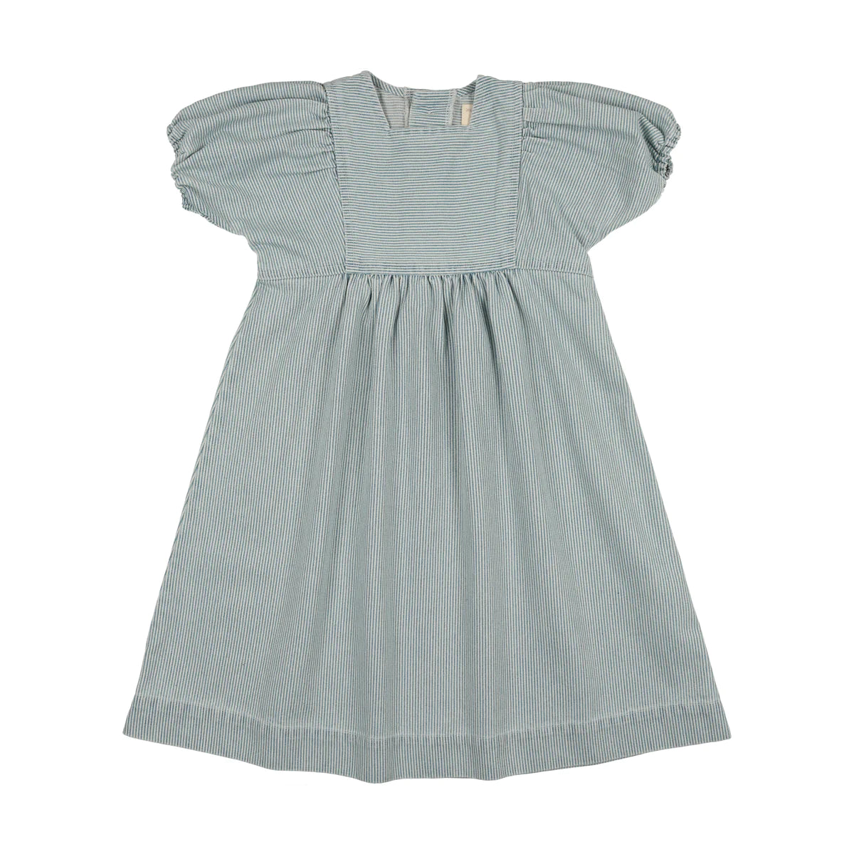 Denim Stripe Dress Short Sleeves