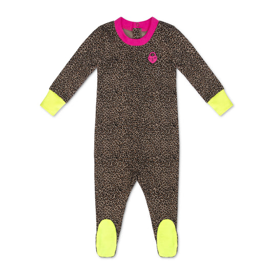 Leopard/Hot Pink Leopard Footie