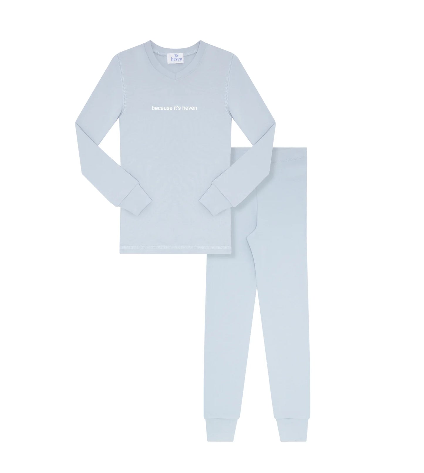 Because It's Heven Pajama Set- Blue