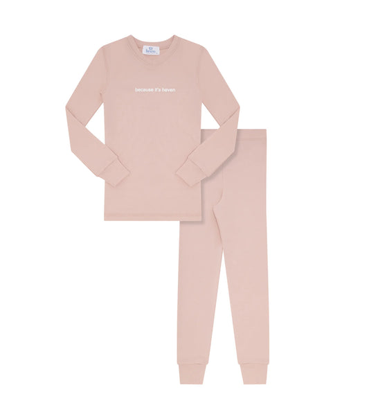 Because It's Heven Pajama Set- Pink