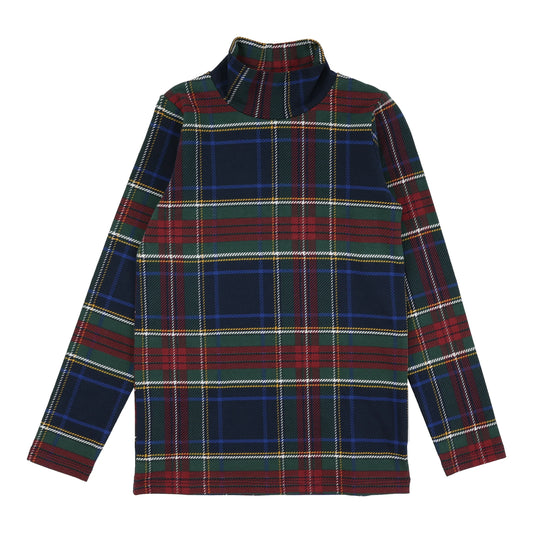 Plaid Mockneck