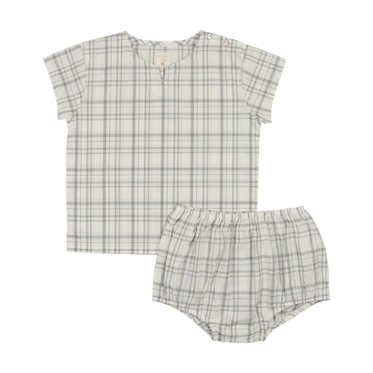 Printed Set- Light Blue Plaid