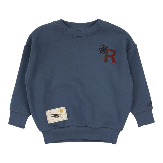 Patch Sweatshirt Off Blue