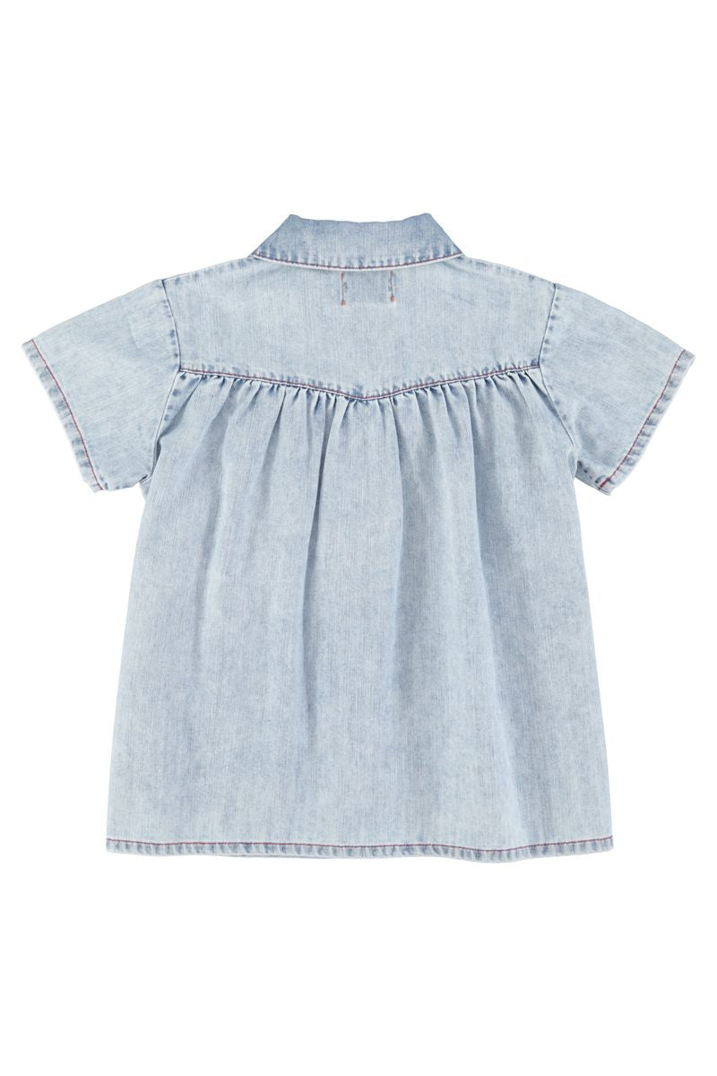 Short Dress Blue Light Denim
