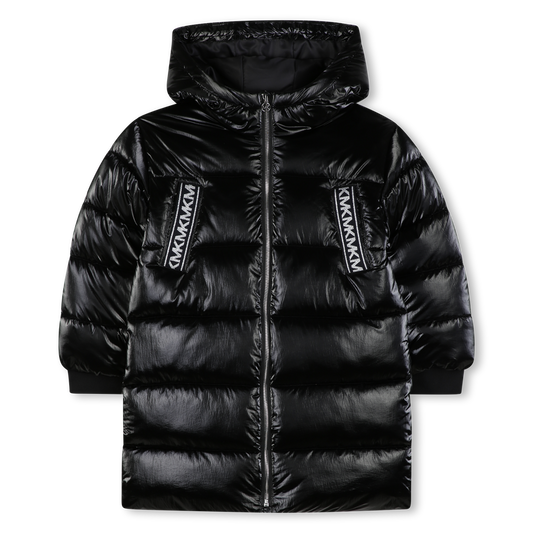 Hooded down jacket Black