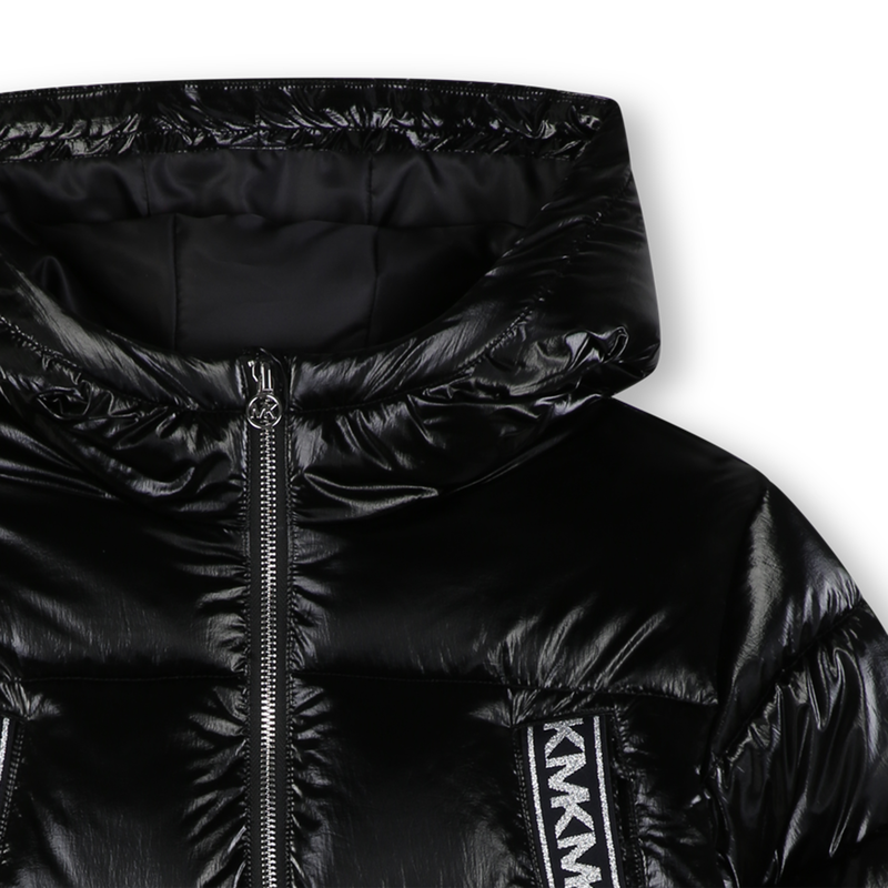 Hooded down jacket Black