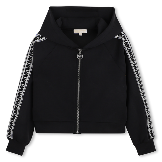 Hooded cardigan Black