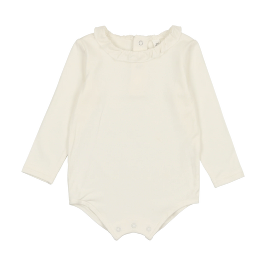 Ruffle Onesie- Cream