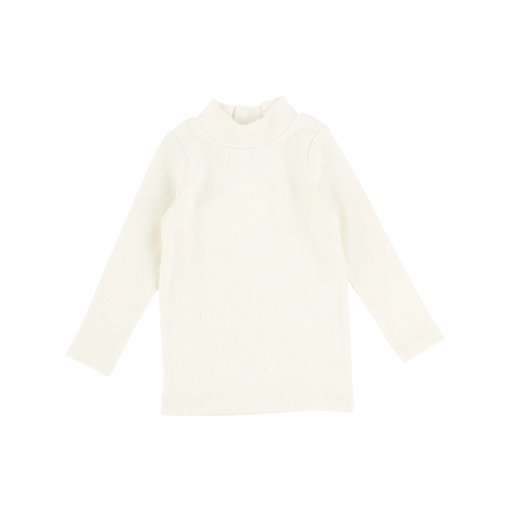 Ribbed Mockneck Cream