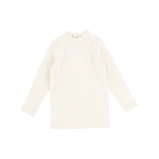 Ribbed Mockneck Cream