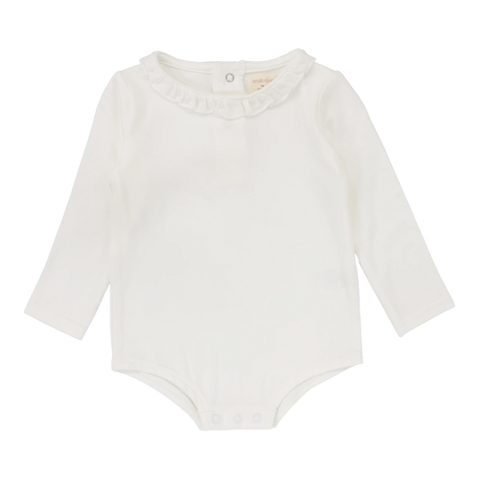 Ruffle Onesie- Off White