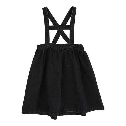 Black Denim Strap Jumper